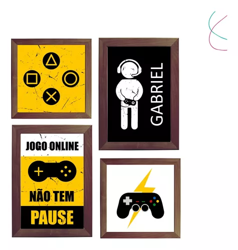 Quadro Jogo Online não Tem Pause – 20×30 cm – Quasart Presentes