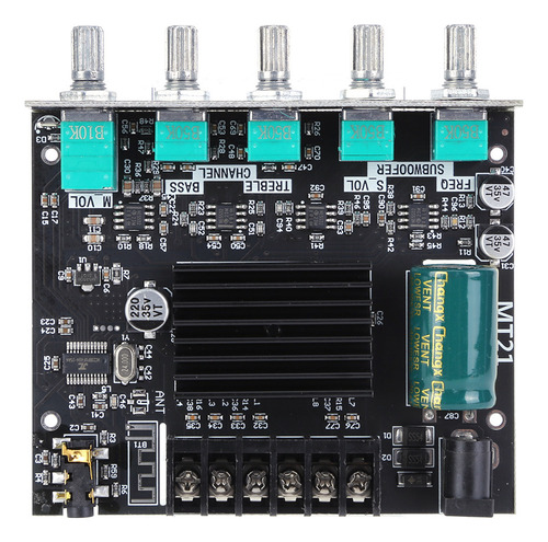 Placa Amplificadora Estéreo Bt5.0 De 2.1 Canales Zk-mt21 2x5