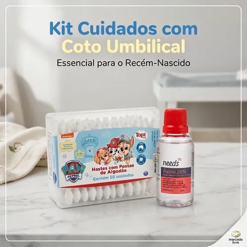 Kit Higiene Umbilical Para Bebês Recém-nascidos Topz Needs
