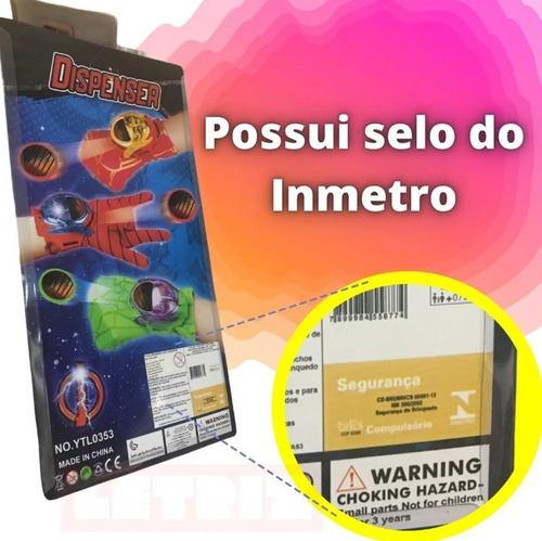 Imagem 4 de 5 de Luva Lança Discos Heróis Vingadores Brinquedo C/ Som E Luzes