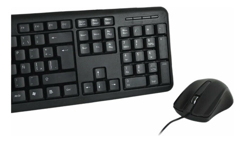 Teclado Y Mouse Alambrico Perfect Choice Usb Negro Pe Kb-758