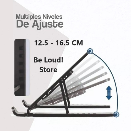 Imagen 8 de 9 de Base Soporte Portátil Tablet Ergonómica Reclinable 5 Niveles