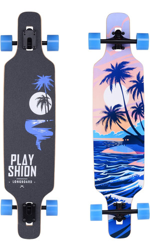 Playshion 39 Pulgadas Drop Through Freestyle Longboard Skate