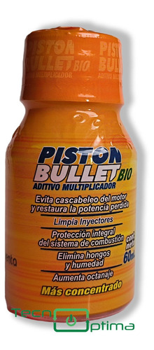 Elevador De Octanaje Piston Bullet Bio 60ml Aditivo Gasolina