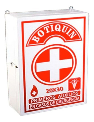 Botiquin Madera Primeros Auxiios 20x30 Hospital Emergencia