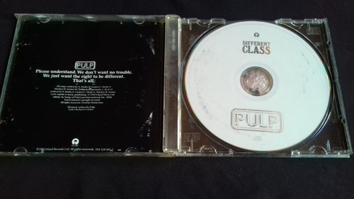 Cd Single Promocional Pulp Diferent Class (Usado)