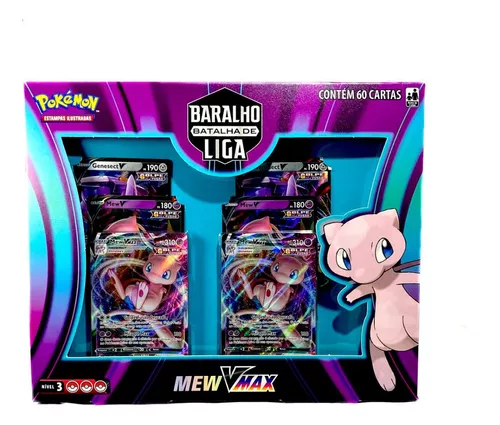 Baralho Batalha de Liga Mew VMAX Box Pokémon COPAG