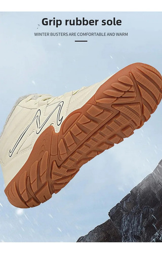 New. Botas De Neve Masculinas De Lã Quente De Inverno,