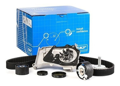 Kit De Distribucion Skf C/ Bomba Kangoo K4m 1.6 16 Valvulas