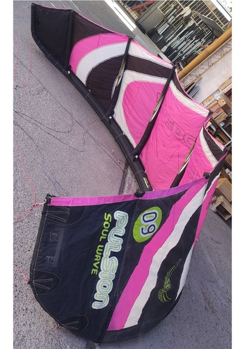 Imagen 7 de 9 de Kite Con Barra Mochila Vairo Pulsion 9 M Usado Sin Detalles
