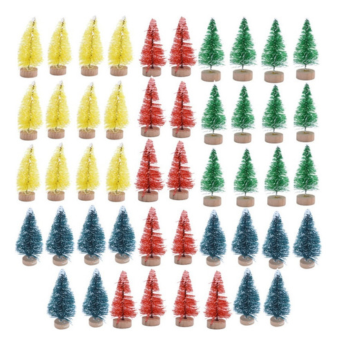 Árbol De Navidad Pequeño Hecho A Mano, 48 Unidades, De Pino