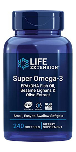 Suplemento Omega Life Extension Super Omega-3 Plus Epa/dha A