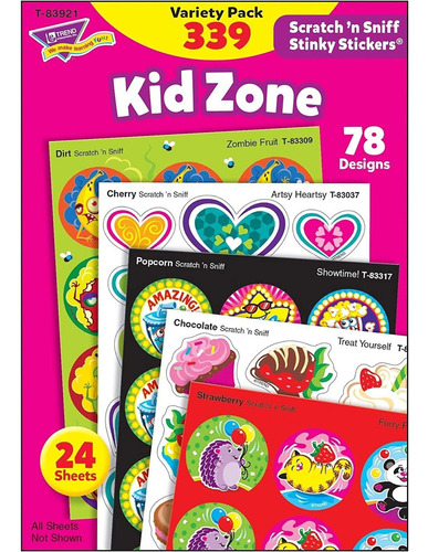 Kid Zone Stinky Pegatinas Variedad Pack Por Trend Enterprise