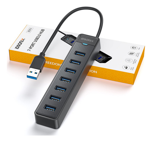 Idsonix Hub Usb 3.0 De 7 Puertos - Divisor Usb 5gbps Adaptad