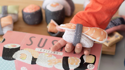 Sushi Para Niños Kit Sushi De 8 P. Comiditas Tela Para Jugar