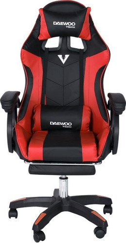 Imagen 1 de 10 de Silla Gaming Shooter Dw-sga001na Rotación 360° Rojo Daewoo