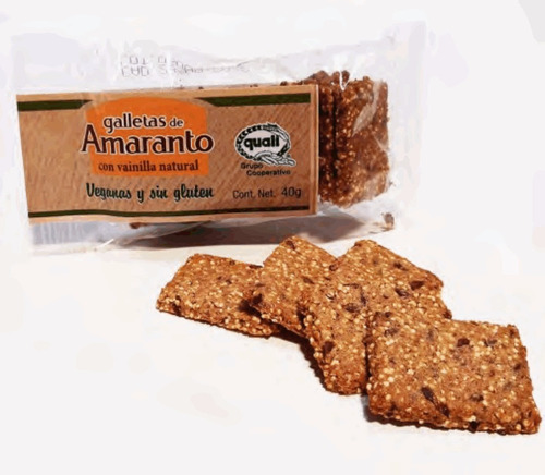 Galletas De Amaranto Veganas Con Vainilla Sin Azúcar Paq 10