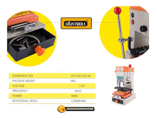Imagen 2 de 10 de Maquina Copiadora De Llaves Automática Mqv002 Uyustools
