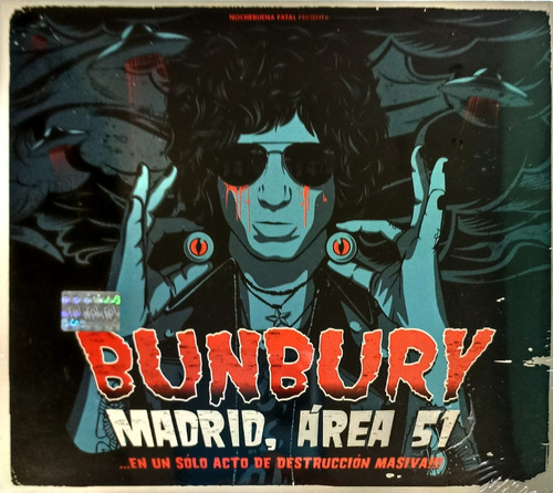 Cd Bunbury Madrid Área 51 (nuevo 2cds + 2 Dvds) Digipack
