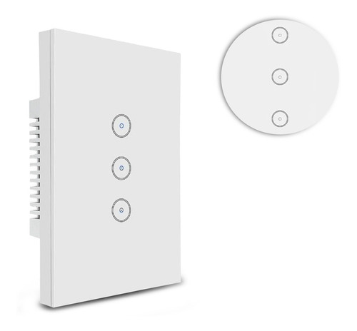 Interruptor Inteligente Com 3 Botões Bivolt Wifi Touch Alexa