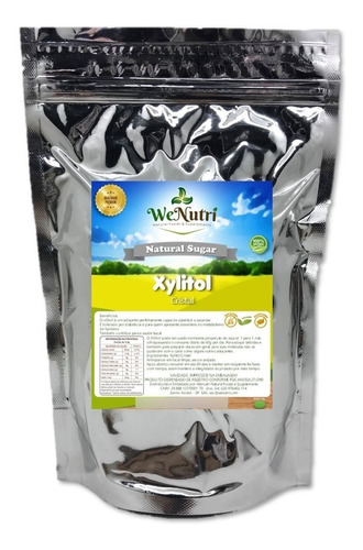 Xylitol Xilitol Cristal 3 Kg Wenutri C Nota Fiscal (2x1,5kg)