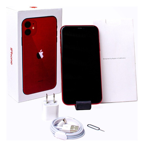 Apple iPhone 11 64 Gb Rojo Con Caja Original Accesorios Grado A (Reacondicionado)