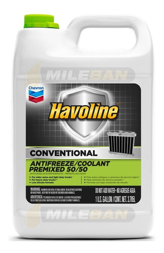 Refrigerante Havoline Coolant 3.8lt Premixed Listo Para Usar