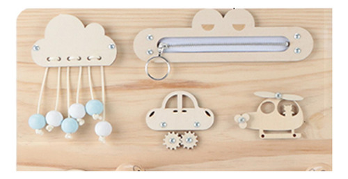 Juegos De Madera Ocupados Nubes Y Cremallera