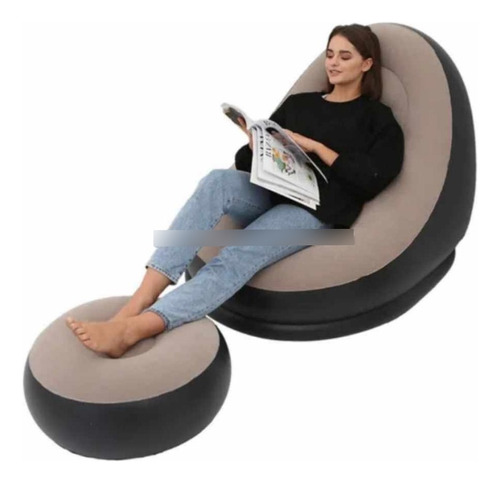 Puff Grande Con Posapies Sillon Mueble Puf Inflable Moderno