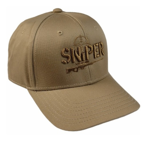 Gorra Bordada Sniper 3d Caqui.