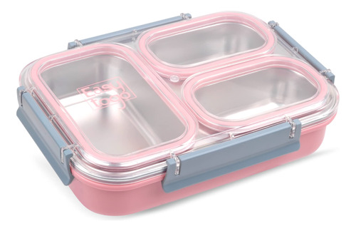 Caja Bento Acero Inoxidable Lonchera 3 Compartimentos 1.2l D