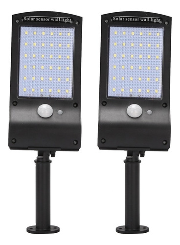 Paquete De 2 Luces Solares 36 Led Ip65 Impermeable Seguridad