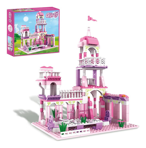 Bloques De Construcción Cogo Man Princess Castle Pink Palace