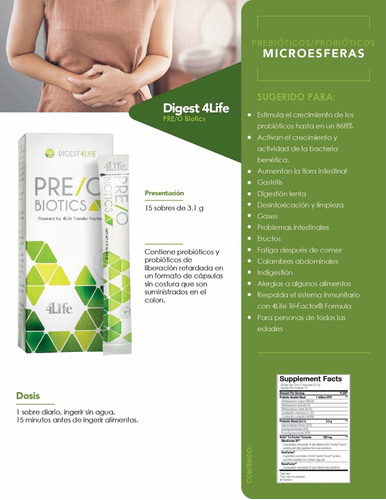 4life Pre/obiotics - Prebioticos / Probioticos