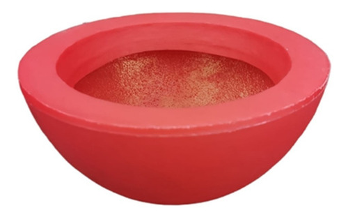 Imagen 4 de 5 de Maceta Minimalista Tipo Tazón 20 X 8 Cm Roja 67