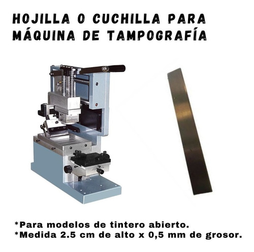 Hojilla O Cuchilla De Acero Para Maquina De Tampografia