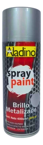 Pintura Spray Plateado Metalizado 400cc Aladino Somos Tienda