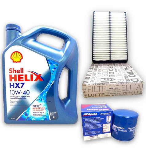 Kit Service Aceite Shell Hx7 10w40 Y 2  Filtros Tucson 05 10