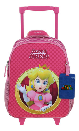 Mochila Chica Ruedas Chenson Mario Bros Peach Barb
