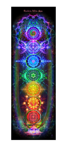 Tapete Meditacion 7 Chakras Antideslizante Yoga 40x1.20 Cm