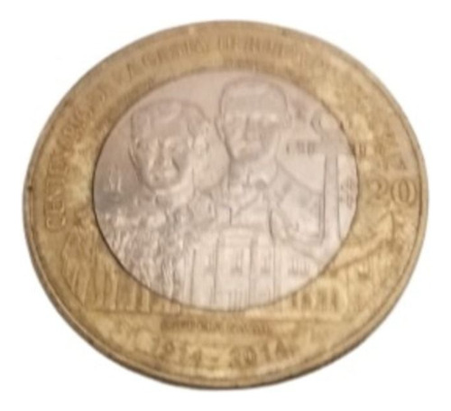 Moneda De $20 Centenario Dela Gesta Eroica De Veracruz 