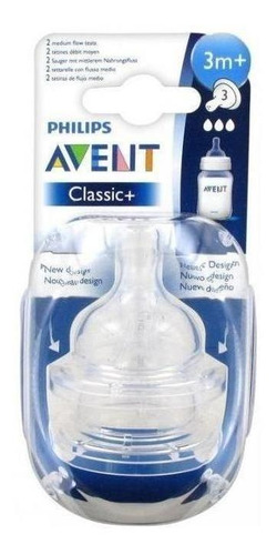  Pack Avent Mamila Tetina Anticolico 3m+ Flujo Medio 