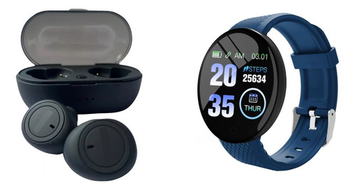 Reloj Smartwatch D18 + Audifonos In-ear Bluetooth Tws7