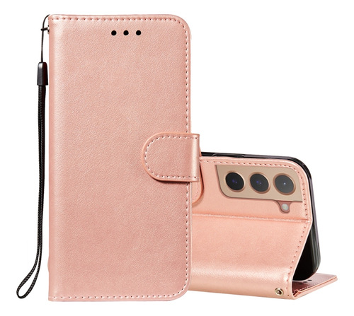 Funda De Teléfono De Color Sólido En Oro Rosa Para Samsung G