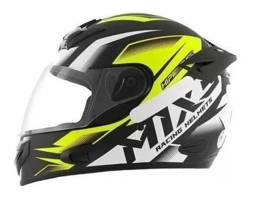 Capacete para moto  integral Mixs  Fokker  amarelo storm fosco tamanho 62 