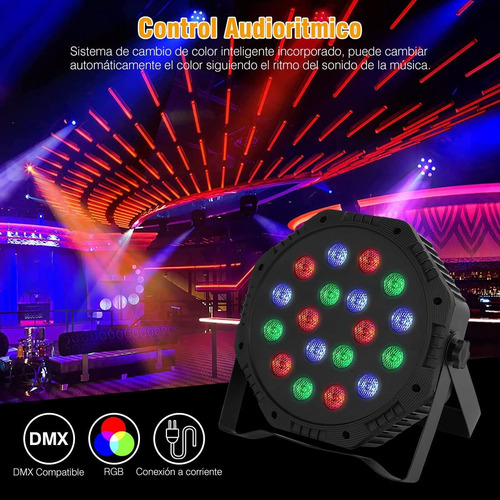 Cañon De Leds Rgb Audioritmico Dmx Multicolor Control Remoto