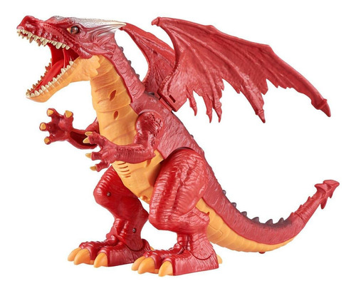 Dragón Robotico Robo Alive Respiracion De Fuego Zuru Color Rojo