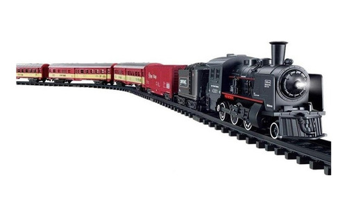 Set De Rieles De Tren De Vapor Negros