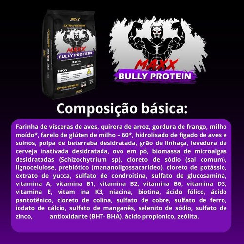 Combo Ração Max Extra Premium 15kg + Suplemento Pelo E Derme