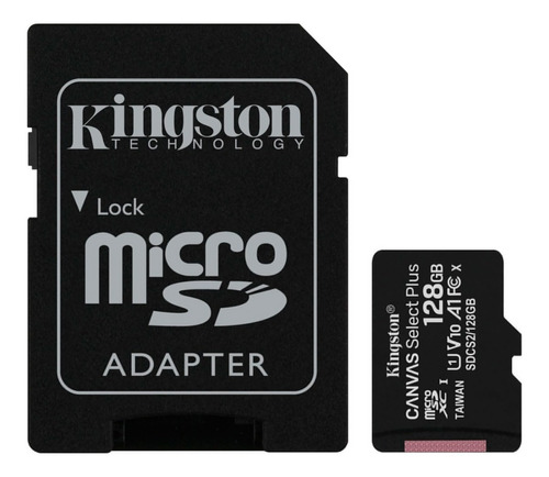 Kingston - Memoria Micro Sd 128gb Con Adaptador Ideal Viajes